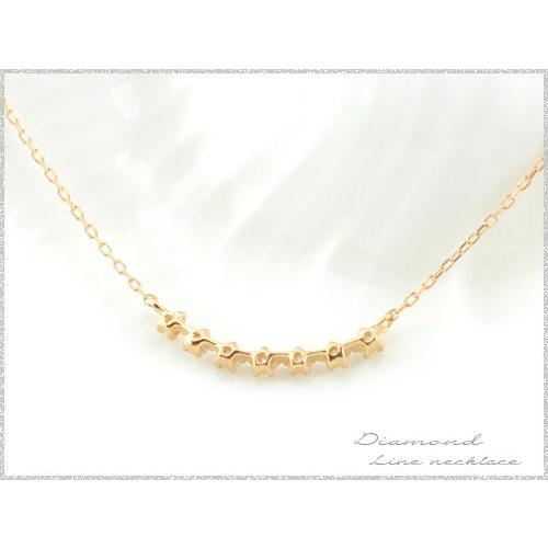 ネックレス レディース ダイヤモンド  18金 ペンダント ゴールド ダイヤ 18k 0.1ct  華奢 シンプル ピンクゴールドk18  人気  クリスマスの画像