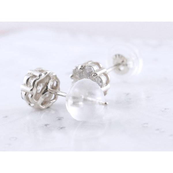 ピアス レディース ダイヤモンド 18金 ホワイトゴールドk18 ダイヤ キャッチ 18k 誕生日 ダイヤモンドピアス 0.30ct スタッドピアス  クリスマスの画像
