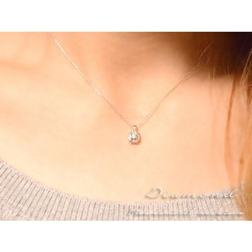 ダイヤモンド ネックレス プラチナ ペンダント フラワー 記念日 ダイヤ 花 pt900 ダイヤネックレス レディース 人気  クリスマスの画像