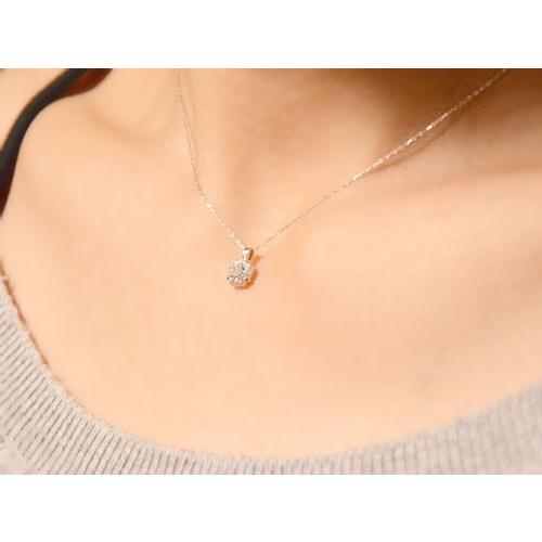 ダイヤモンド ネックレス 18金 ペンダント フラワー ダイヤ 花 K18 ホワイトゴールドk18 18k ダイヤネックレス レディース 人気 Pe2465wz シエロブルー 通販 Yahoo ショッピング