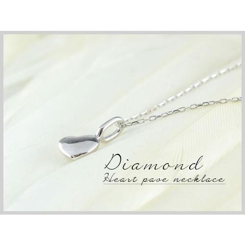 ネックレス レディース ダイヤモンド  18金 ペンダント ハート ダイヤ ハートネックレス k18 ホワイトゴールドk18 18k ダイヤネックレス  人気  クリスマスの画像