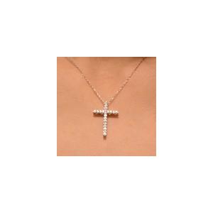 プラチナ クロス ネックレス メンズ ダイヤモンド 1.02ct ペンダント