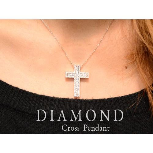 ネックレス レディース ダイヤモンド 10金 ペンダント ホワイト