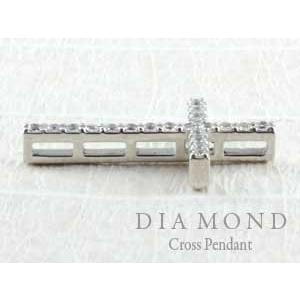 ネックレス レディース ダイヤモンド 10金 ペンダント ホワイトゴールドk10 クロス 1.02ct リバーシブル 10k ゴージャス ダイヤネックレス 人気 クリスマス_4