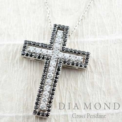 メンズ クロス ネックレス 18金 ダイヤモンド ブラックダイヤ ペンダント ホワイトゴールドk18 1 02ct リバーシブル ダイヤネックレス プレゼント ホワイトデー Pe3084wbma シエロブルー 通販 Yahoo ショッピング