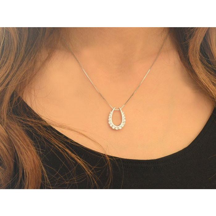 PT900/850 ダイヤモンド　馬蹄　シューホース　ペンダント プラチナ900 ダイヤモンド ホースシュー 馬蹄 ペンダント