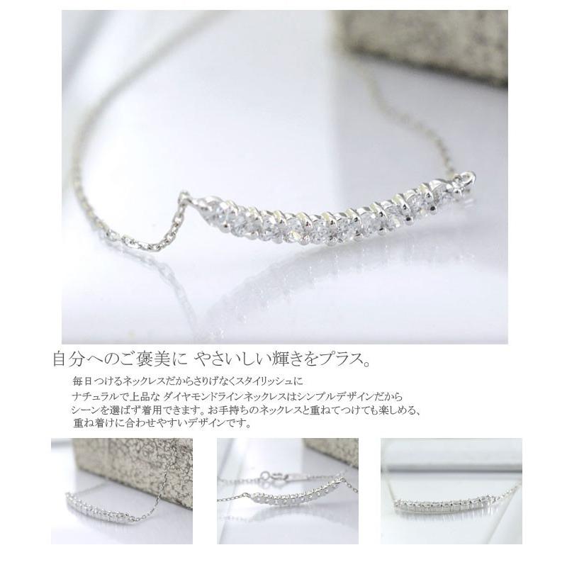 ダイヤモンド ネックレス 18金  k18 ペンダント ホワイトゴールドk18 ダイヤ 18k 華奢 シンプル レディース 人気  クリスマスの画像