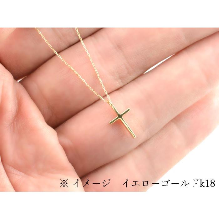 K18ゴールド クロスネックレス ネックレス レディース クロス 18金 k18 イエローゴールドk18