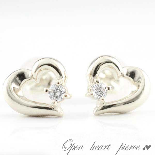 ※値下げハートフープピアス（ダイヤモンド/K18ホワイトゴールド） 値下げハートフープピアス（ダイヤモンド/K18ホワイトゴールド