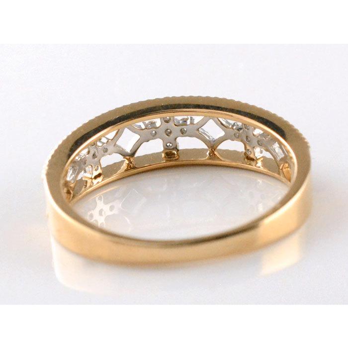 ゆうちん様透かしデザイン 天然ダイヤモンドリング コンビ プラチナ900/K18 ゆうちん様透かしデザイン 天然ダイヤモンドリング コンビ プラチナ900