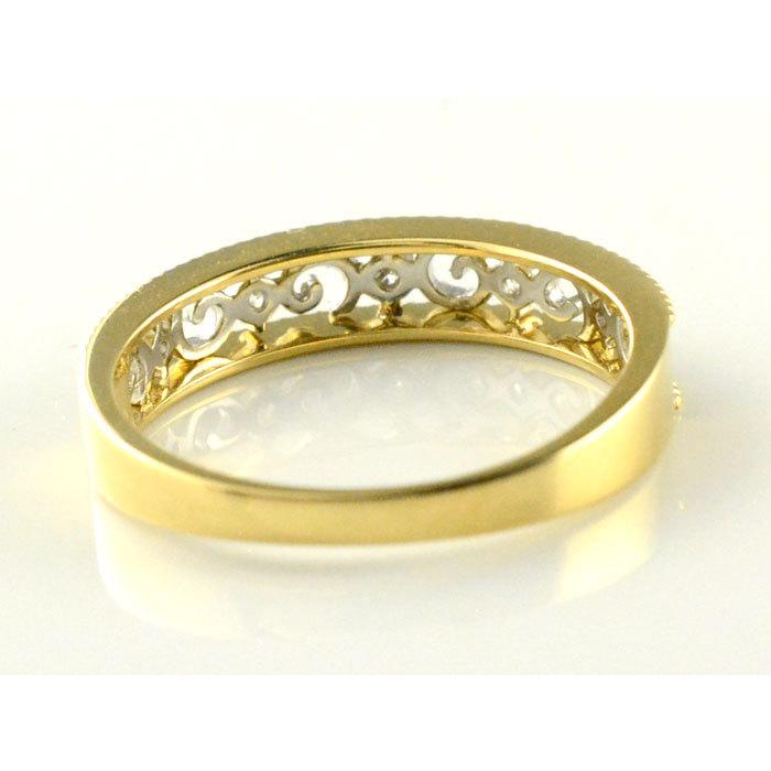 リング 指輪 18金 ダイヤモンド レディース コンビ K18 PT900 イエローゴールド プラチナ ダイヤモンドリング 18k プラチナ900 シンプル ジュエリー ギフトの画像