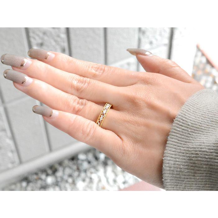 リング 指輪 18金 ダイヤモンド レディース コンビ K18 PT900 イエローゴールド プラチナ ダイヤモンドリング 18k プラチナ900 シンプル ジュエリー ギフトの画像