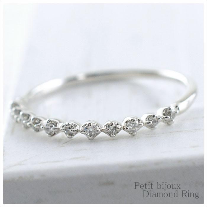 素晴らしい価格 指輪 レディース クリスマス 10k クラシカル ホワイトゴールド ハーフエタニティレディース K10 ホワイトゴールドk10 ダイヤモンド 10金 リング 指輪 リングサイズを選んでください 9号 Tin Ipb Ac Id