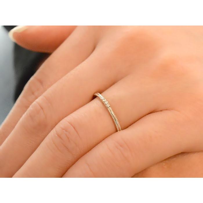リング レディース 18金 指輪 ダイヤモンド リング k18 レディース 華奢 ホワイトゴールドk18 18k  クリスマスの画像