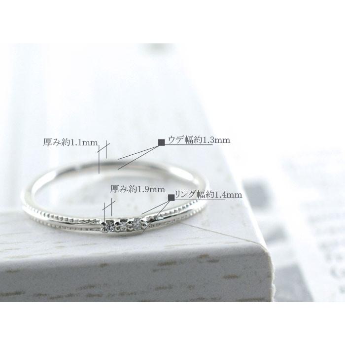 リング レディース 18金 指輪 ダイヤモンド リング k18 レディース 華奢 ホワイトゴールドk18 18k  クリスマスの画像