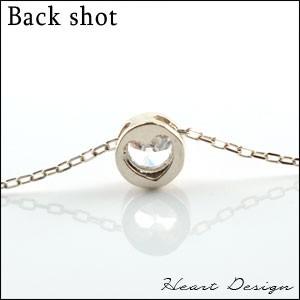 ネックレス レディース  ダイヤモンド 18金 k18 ゴールド 一粒ダイヤ 0.1ct ダイヤモンドネックレス ペンダント ダイヤハート 一粒 1粒 華奢 人気 ホワイトデーの画像