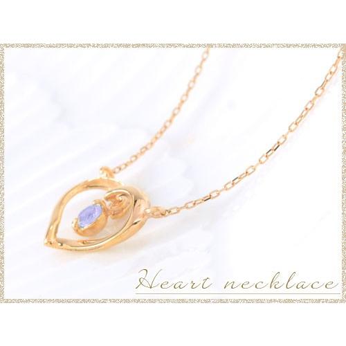 ネックレス レディース  18金 アメジスト ハート k18 ペンダント 18k ピンクゴールドk18  オープンハート 華奢 シンプル 揺れる 2月誕生石  人気  ホワイトデーの画像