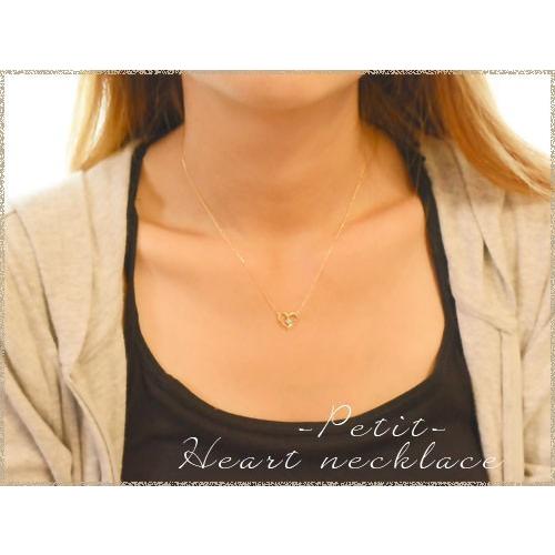 ネックレス ハート 18金 アクアマリン k18 18k ピンクゴールドk18