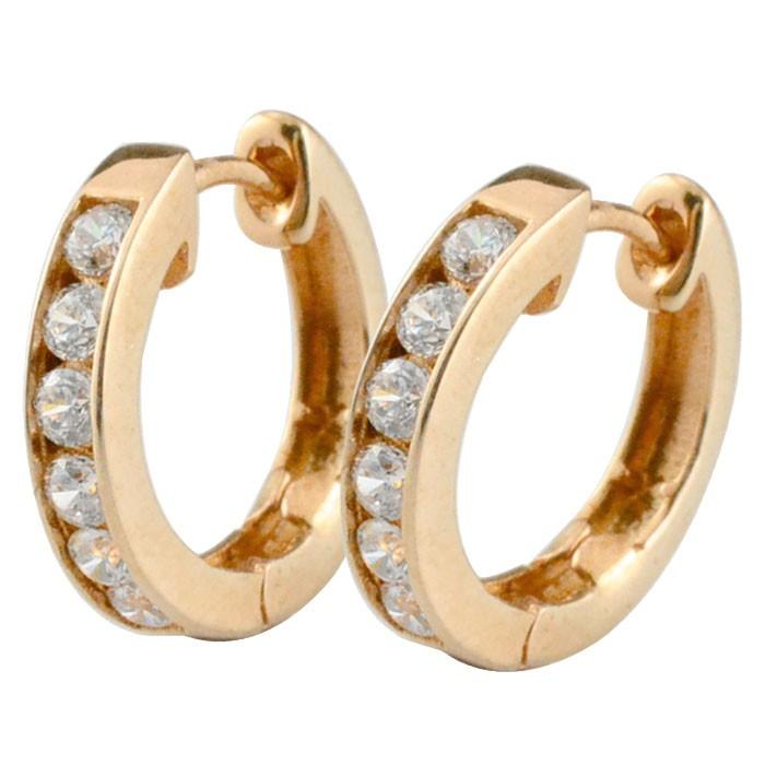 フープピアス 18金 レディース ダイヤモンド ピアス シンプル ピンク