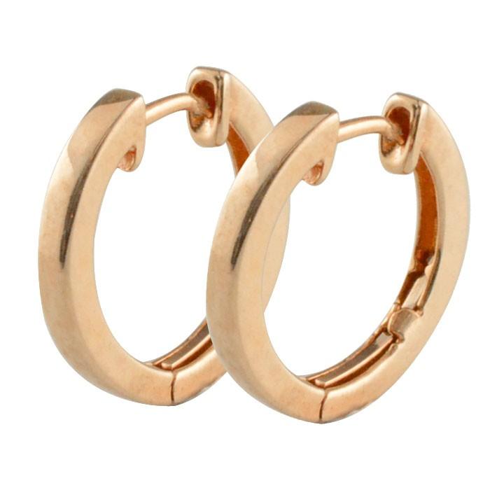ピアス レディース 18金 フープピアス K18 ピンクゴールド 18k 地金