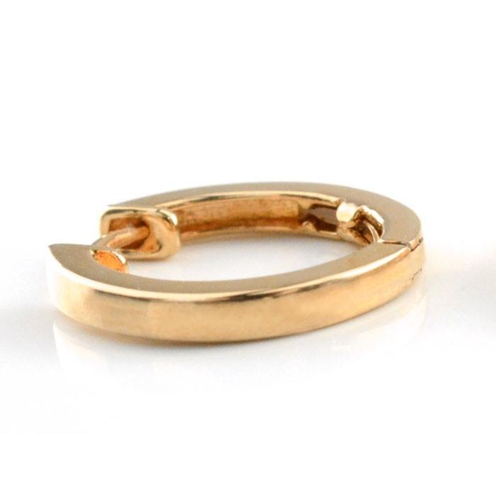 18金 ピアス メンズ フープピアス ピンクゴールド k18 地金ピアス シンプル 中折れ フープ 18k ゴールド 上品 人気 クリスマス プレゼントの画像