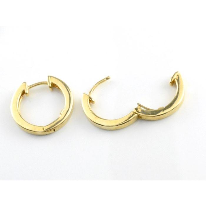 18金 ピアス メンズ フープピアス イエローゴールドk18 地金ピアス