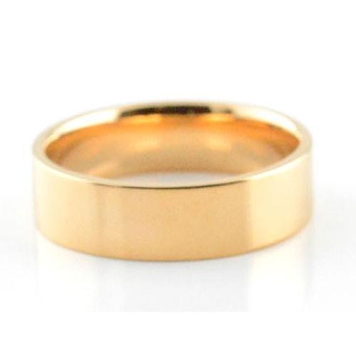 リング レディース 18金 K18 ピンクゴールド 指輪 平打ち 6mm 幅広 ストレート 地金リング シンプル 結婚指輪 ブライダル 重ね付け プレゼント ギフト_1