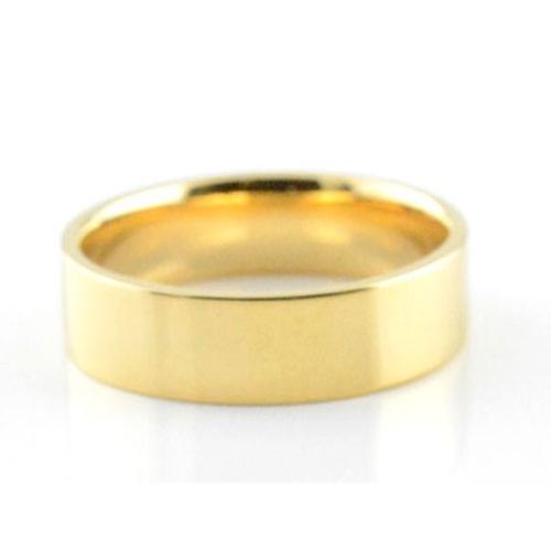 K18 リング レディース 18金 イエローゴールド 指輪 平打ち 6mm 幅広 ストレート 地金リング シンプル 結婚指輪 ブライダル 重ね付け プレゼント ギフト_1
