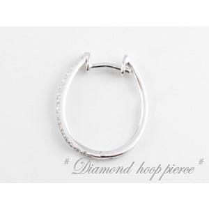ピアス レディース プラチナ ダイヤモンド ダイプピアス フープピアス プラチナ900 フープ エタニティ 中折れ  クリスマスの画像