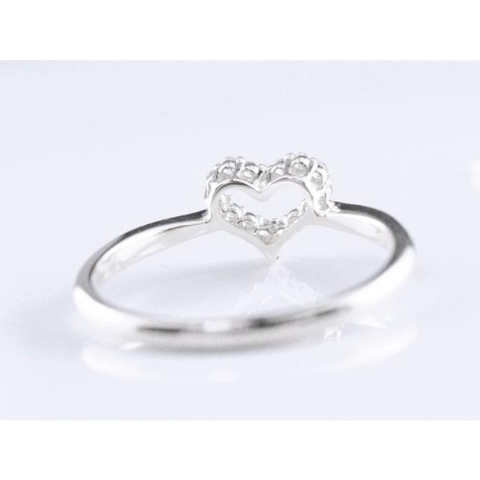 指輪 プラチナ リング レディース ダイヤモンド ハートリング pt900
