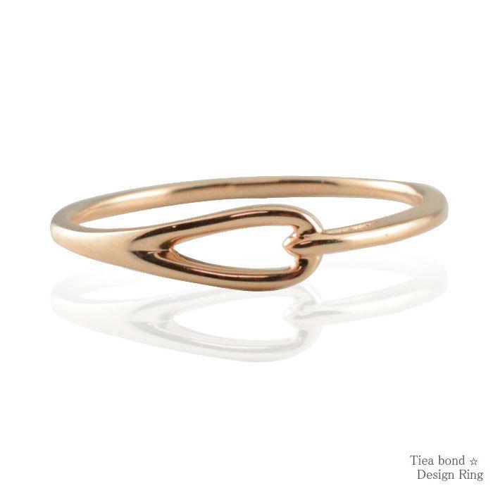 k18 リング レディース 18k シンプル ピンクゴールドk18 ゆびわ 結び目 結び 18金 指輪 ピンキーリング 華奢 重ねづけ 地金リング シンプル ホワイトデー