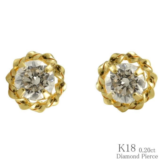 新素材新作 プレゼント 18k 18金 18金 花 イエローゴールドk18 1粒 シンプル スタッドピアス フラワー K18 レディース ピアス ダイヤモンド キャッチ付 クリスマス 華奢 ピアス Tin Ipb Ac Id