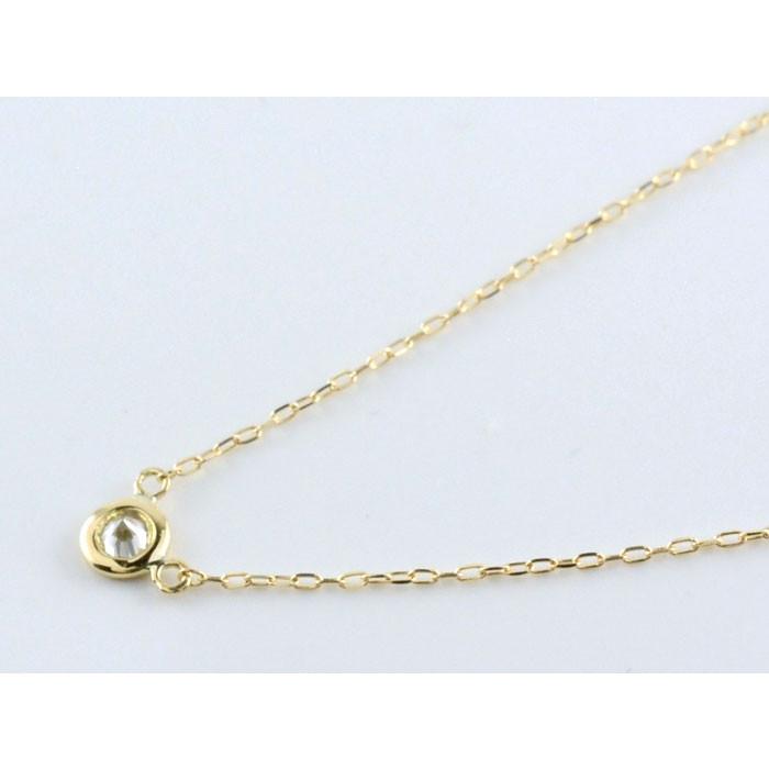 ダイヤモンド ネックレス レディース 18金 イエローゴールドk18 一粒 ダイヤ ペンダント k18 18k 華奢 シンプル 上品 ゴールド ジュエリー 人気 クリスマスの画像