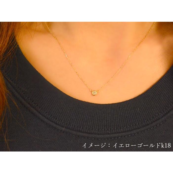 ダイヤモンド ネックレス レディース 18金 イエローゴールドk18 一粒 ダイヤ ペンダント k18 18k 華奢 シンプル 上品 ゴールド ジュエリー 人気 クリスマスの画像
