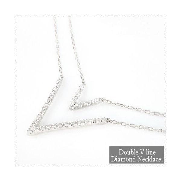 爆買い Vライン 10k ダイヤ ホワイトゴールドk10 ペンダント K10 2連 ネックレス 10金 ダイヤモンド ネックレス 華奢 クリスマス 人気 レディース シンプル ペンダントヘッド チャーム Tin Ipb Ac Id
