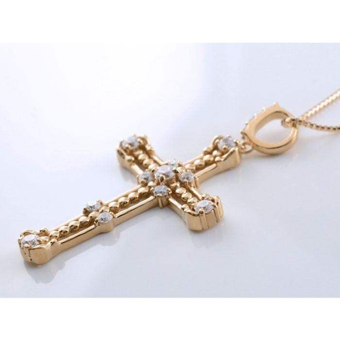 K18 クロス ネックレス 750 40cm 十字架 ゴールド Rapture（アクセサリー） K18ゴールド ネックレス クロス 十字架