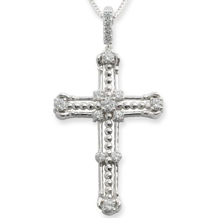 18金 メンズ クロスネックレス ダイヤモンド K18 18k クロス ネックレス ホワイトゴールドk18 ペンダント クロスペンダント 十字架 父の日プレゼント Wj Pa1343wm シエロブルー 通販 Yahoo ショッピング