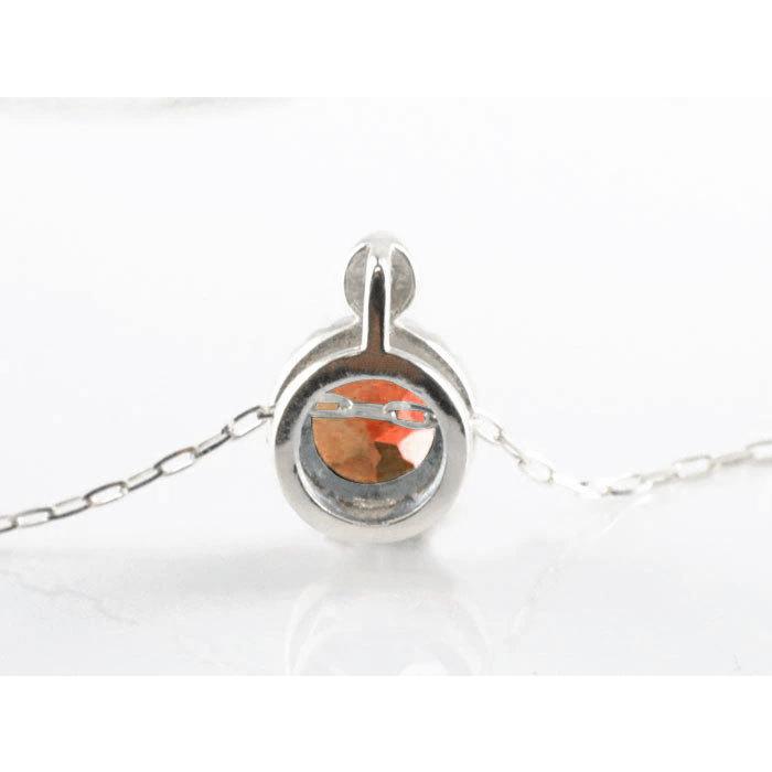 k18 レディース ネックレス ガーネット ダイヤモンド ホワイトゴールドk18  ガーネット 18k 18金 大粒 一粒ネックレス おしゃれ 人気  ホワイトデーの画像