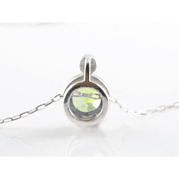 k18 レディース ネックレス ペリドット ダイヤモンド ホワイトゴールドk18  ペリドット 18k 18金 大粒 一粒ネックレス おしゃれ 人気  ホワイトデーの画像