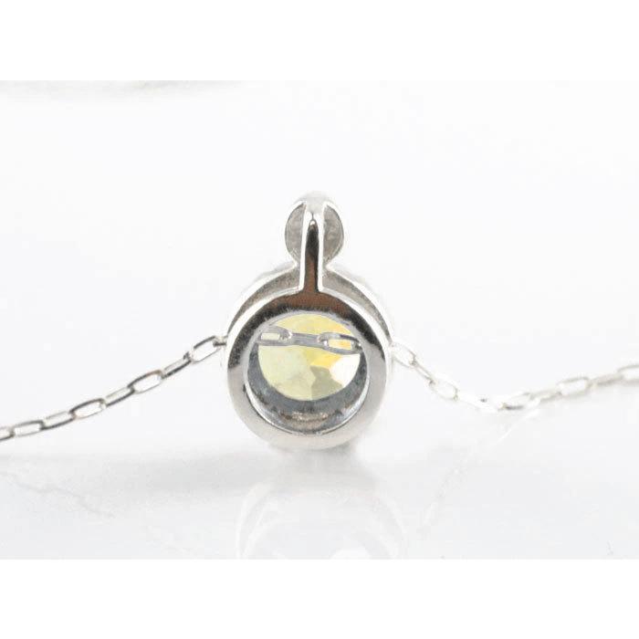 k18 レディース ネックレス シトリン ダイヤモンド ホワイトゴールドk18  シトリン 18k 18金 大粒 一粒ネックレス おしゃれ 人気  ホワイトデーの画像