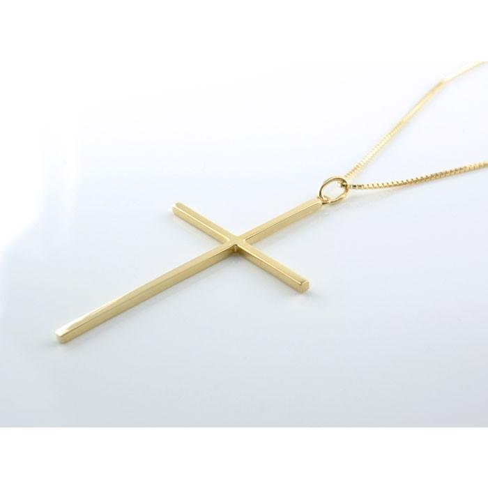 クロス ネックレス Z5001 ゴールド K18 メタル 十字架 地金 K18 ゴールド メタル ネックレス クロス 十字架 地金タイプ Z5001
