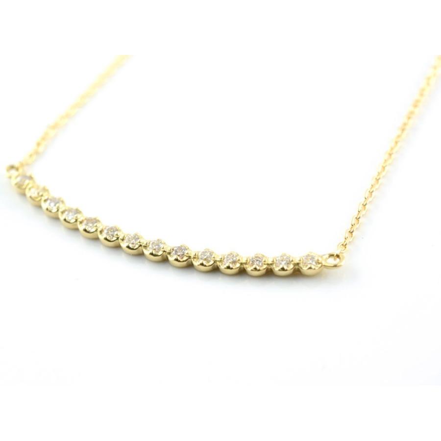 ネックレス ダイヤモンド 18金 ラインネックレス レディース ペンダント k18 イエローゴールドk18 ダイヤ 18k ライン 華奢 シンプル 誕生日 人気  クリスマスの画像