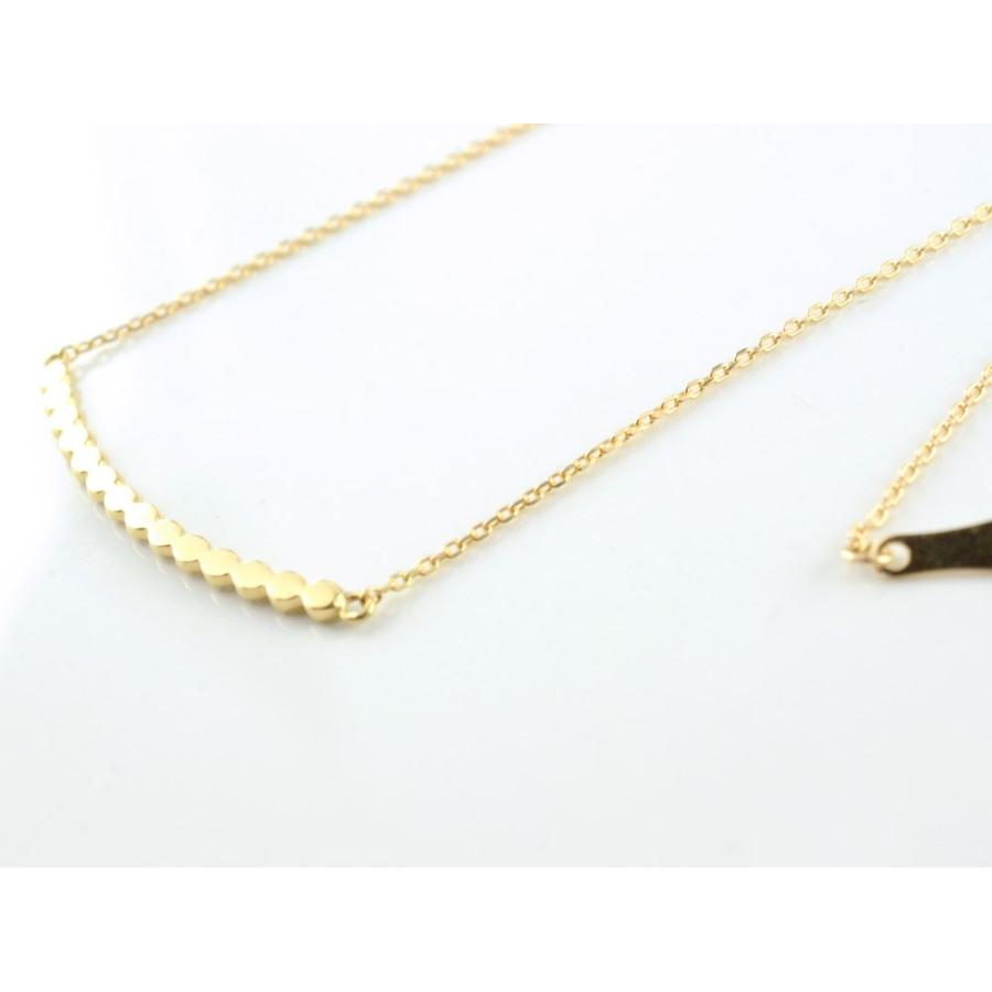 ネックレス ダイヤモンド 18金 ラインネックレス レディース ペンダント k18 イエローゴールドk18 ダイヤ 18k ライン 華奢 シンプル 誕生日 人気  クリスマスの画像