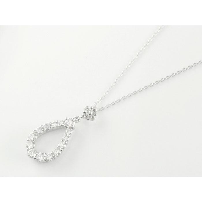 ネックレス プラチナ しずく ダイヤモンド レディース pt900 雫型 涙型