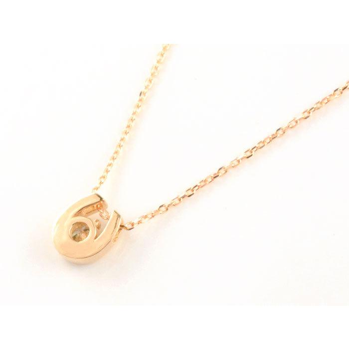 ネックレス レディース 18金 ダイヤモンド 馬蹄 蹄鉄 馬 ネックレス うま k18 ピンクゴールドk8 ダイヤ 18k 華奢 1粒ダイヤ シンプル 記念 誕生日