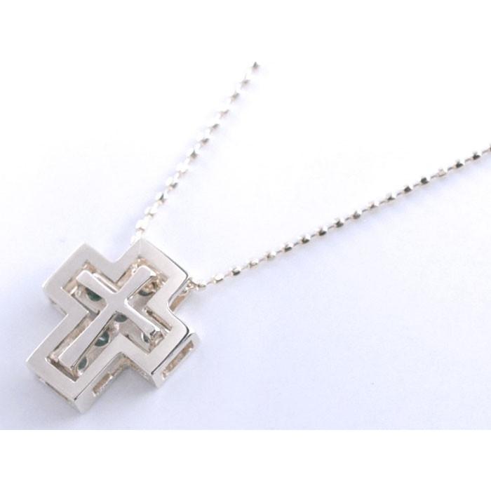 ネックレス レディース 18金 ブルートパーズ k18 クロス リバーシブル