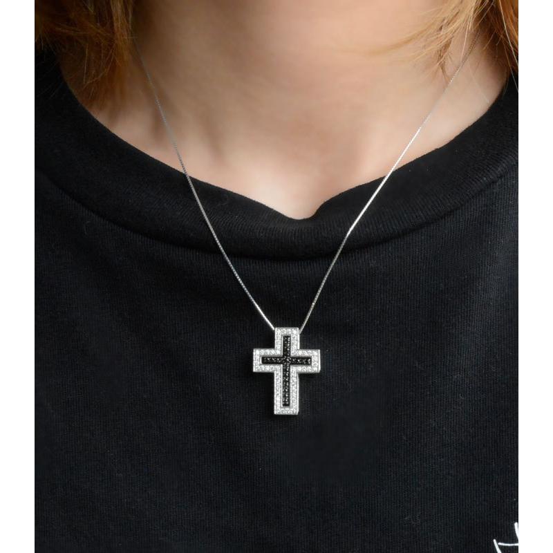 ダイヤ　ブラックダイヤ　クロス　ネックレス、ペンダントトップ　プラチナ　十字架 楽天市場】ペンダントトップ メンズ プラチナ ブラックダイヤモンド