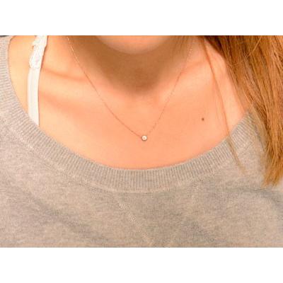 ダイヤモンド ネックレス 18金 k18 ピンクゴールドk18 一粒ダイヤ ダイヤモンドペンダント ダイヤネックレス 一粒 1粒 レディース 人気 クリスマスの画像