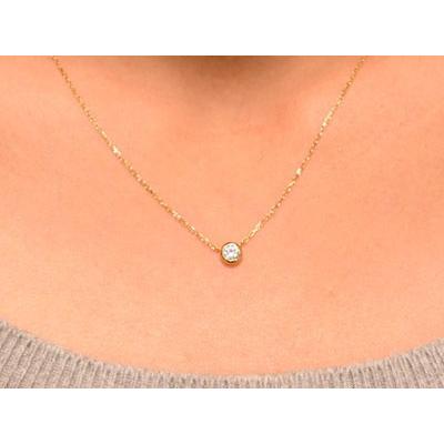 ダイヤモンド ネックレス 18金 k18 ピンクゴールドk18 一粒ダイヤ ダイヤモンドペンダント ダイヤネックレス 一粒 1粒 レディース 人気  クリスマスの画像