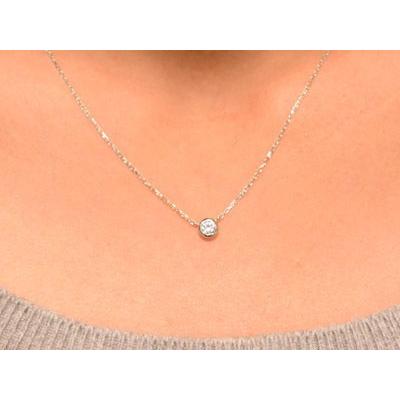 ダイヤモンド ネックレス 18金 ホワイトゴールドk18 一粒ダイヤ ダイヤモンドペンダント ダイヤネックレス  一粒 1粒 レディース 人気  クリスマスの画像